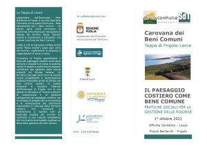 Il programma della Tappa della Carovana dei Beni Comuni