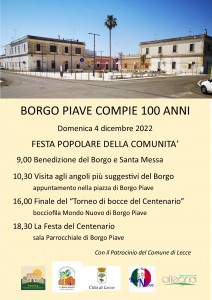 FESTA DEL CENTENARIO DI BORGO PIAVE