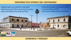 Percorso eco-storico  il 7 maggio a Borgo Piave